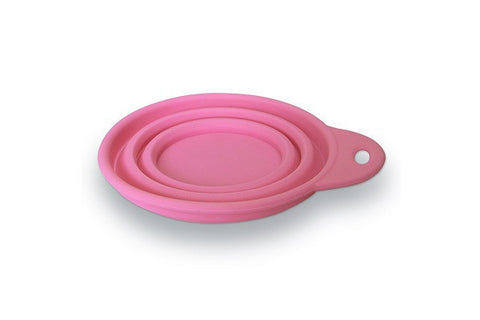 Collapsible Travel Bowl: Strawberry Pink