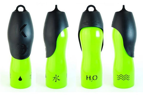 Treefrog Green (Large): Dog Water Bottle & Travel Bowl