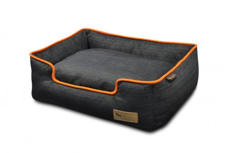 Urban Denim Lounge Bed: Medieval Blue/Mandarin
