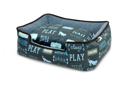 Dog's Life Lounge Bed: Sofa Blue/Ash Gray