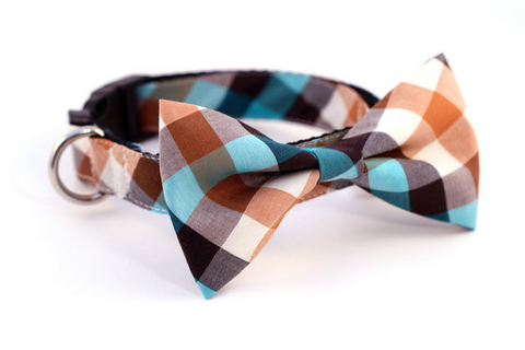 Bow Tie Collar, Plaid Emerald