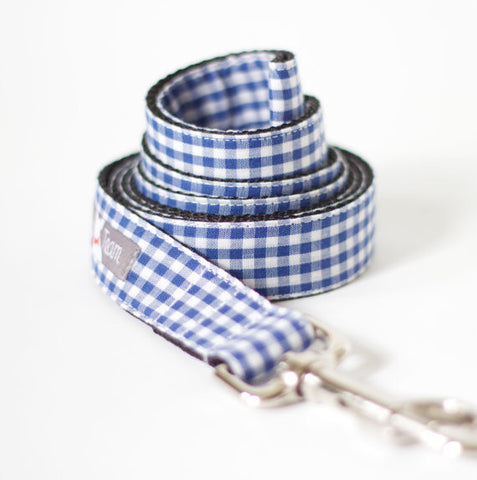 Gingham Leash: Red or Blue