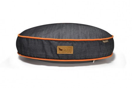 Urban Denim Round Bed: Medieval Blue/Mandarin